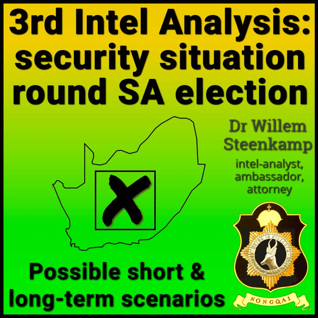 THIRD ANALYSIS OF SECURITY CONCERNS ROUND THE 2024 SOUTH AFRICAN ELECTIONS  header image