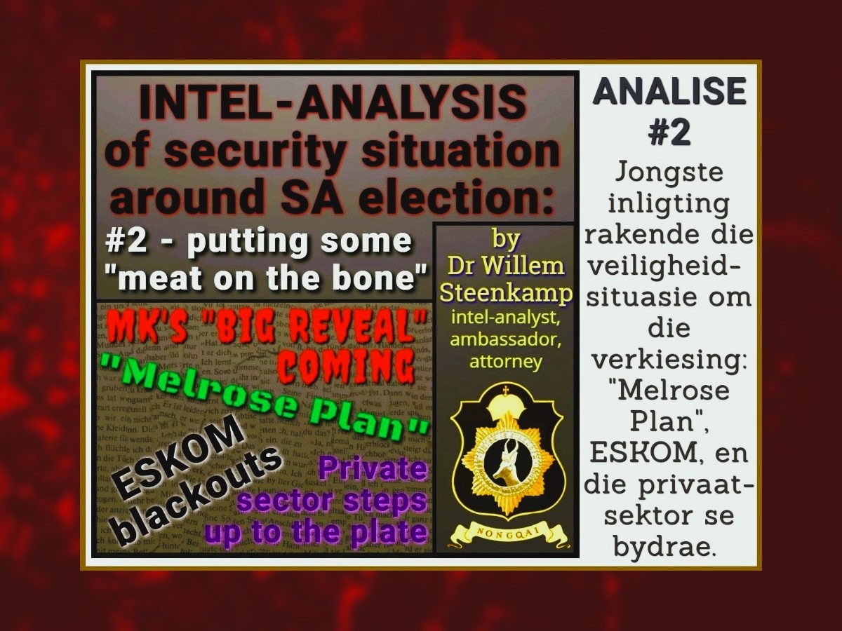 INTEL ANALYSIS SECURITY SITUATION ROUND SA ELECTIONS featured image