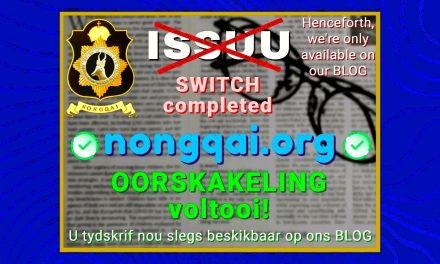 NONGQAI SWITCHED FROM ISSUU TO OWN BLOG